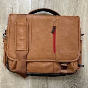 Snugg PU Leather Brown Camel Color 16" Laptop Messenger Shoulder Travel Bag